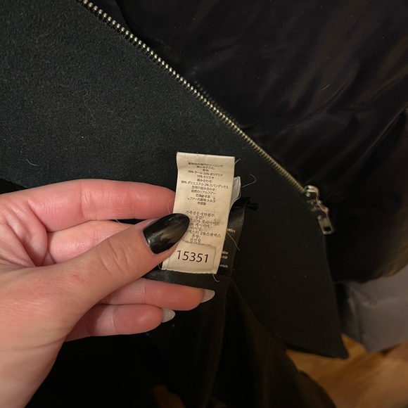 Mackage NORI 2-in-1 double face wool coat with shearling bib/ leather belt. - Picture 12 of 16